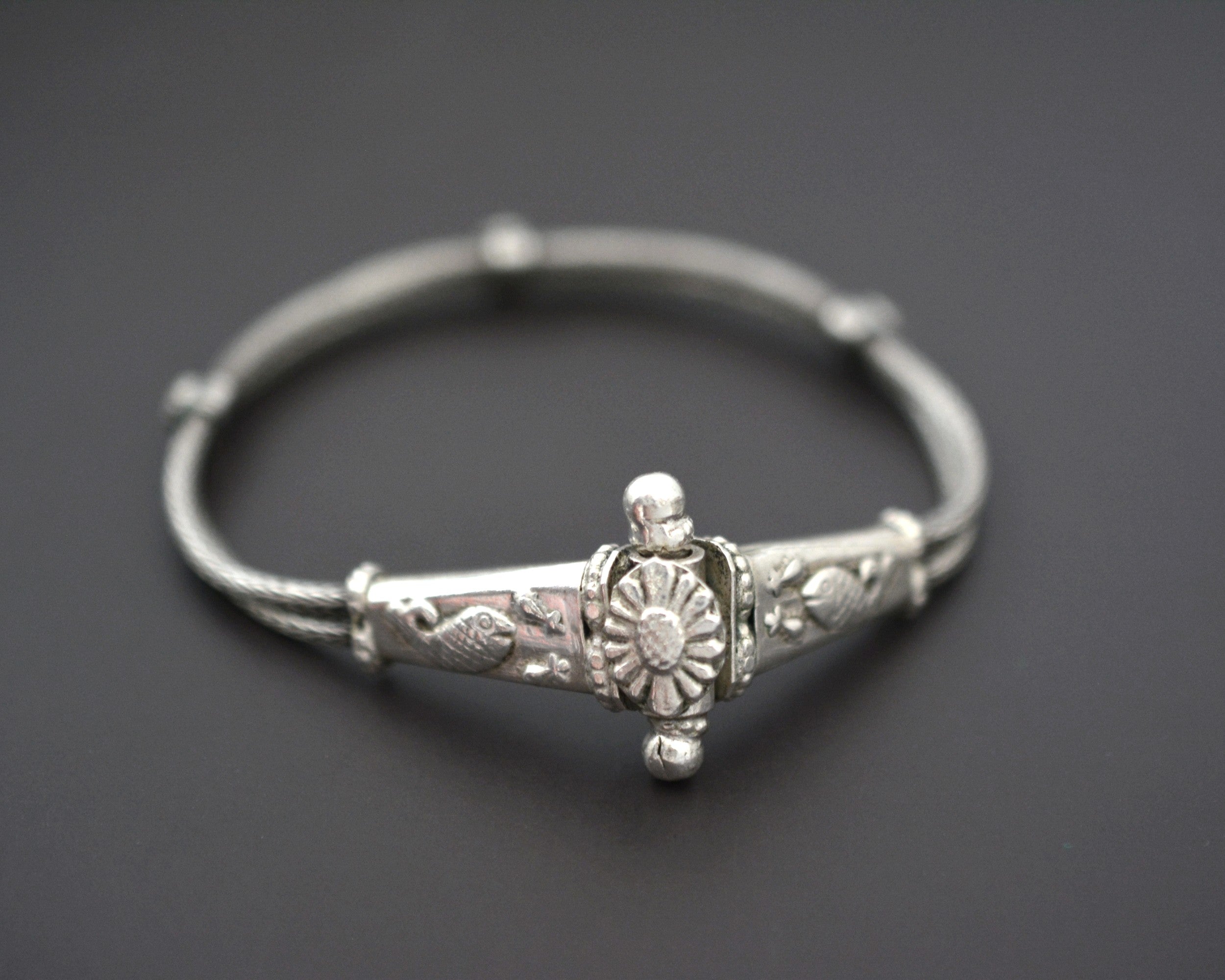 Rajasthani Snake Chain Bracelet with Fishes