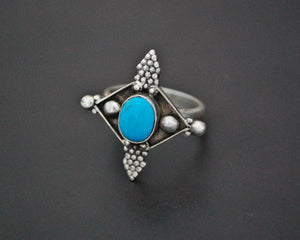 Ethnic Turquoise Ring from India - Size 7.5
