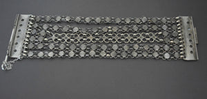 Ottoman Silver Chain Bracelet with Pin