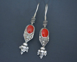 Ethnic Carnelian Earrings from India