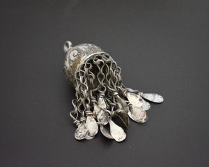 Old Uzbek Silver Tassel Pendant