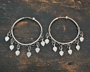 Rajasthani Hoop Earrings with Dangles - LARGE