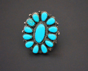 Zuni Cluster Turquoise Ring - Size 6