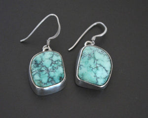 Ethnic Turquoise Dangle Earrings