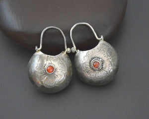 Reserved for A. - Nepali Coral Lotus Basket Earrings
