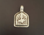 Old Indian Silver Hindu Diety Amulet