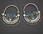 Afghani Hoop Earrings with Turquoise
