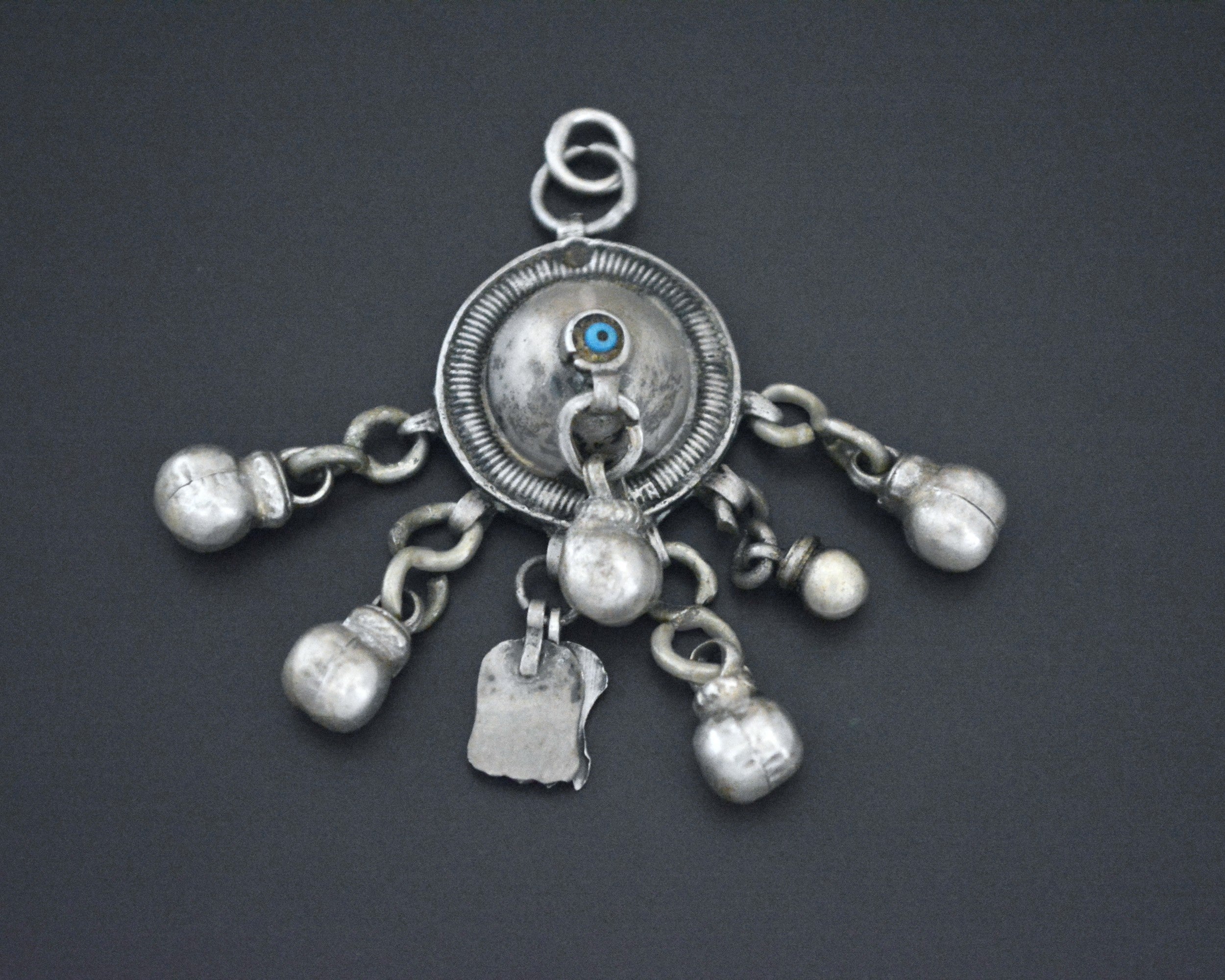 Egyptian Bahariya Oasis Silver Pendant with Dangles