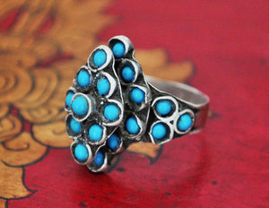 Antique Afghani Turquoise Ring - Size 9.75