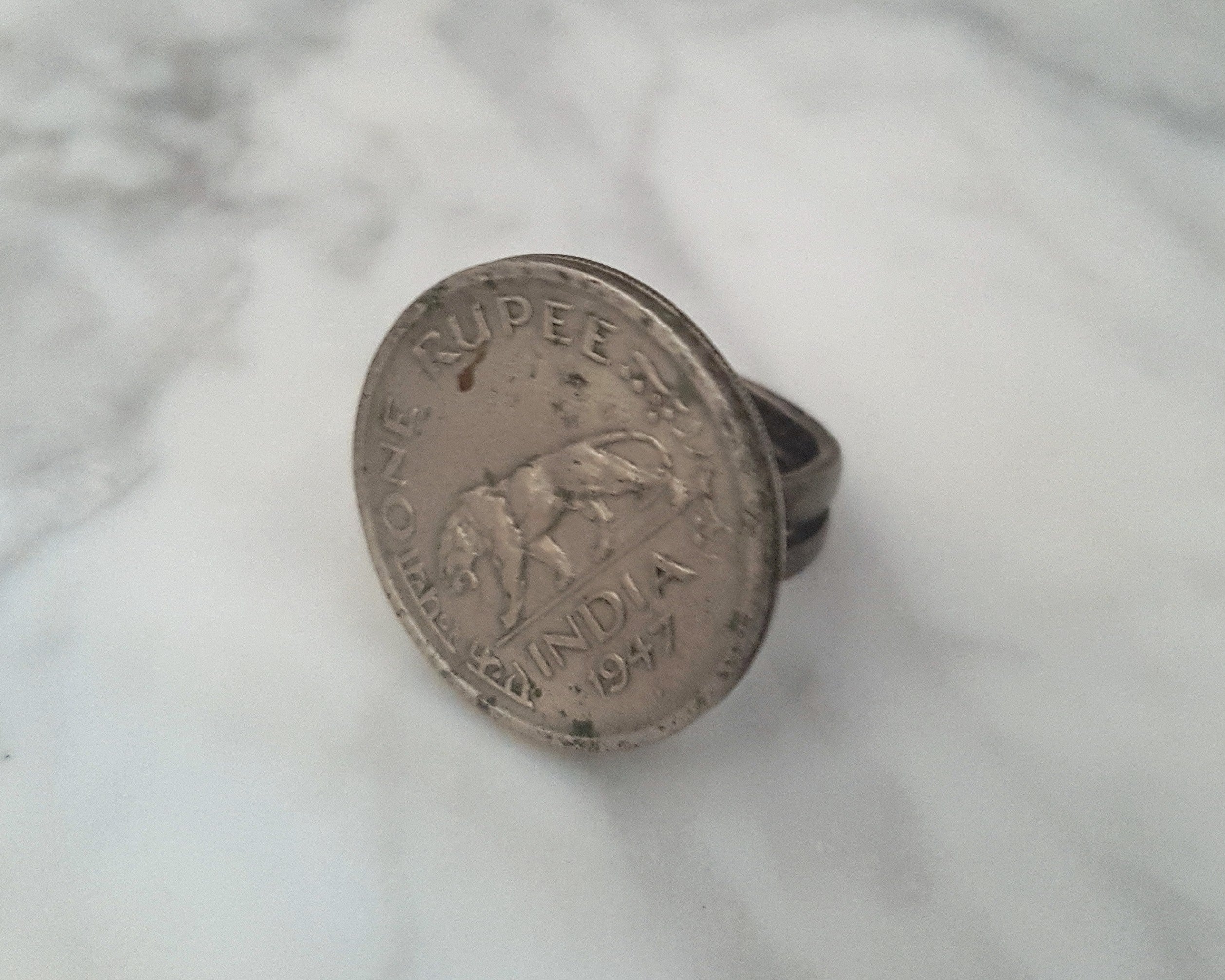 Indian Coin Ring - Size 6.5