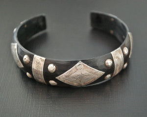 Tuareg Silver Cuff Bracelet with Engravings