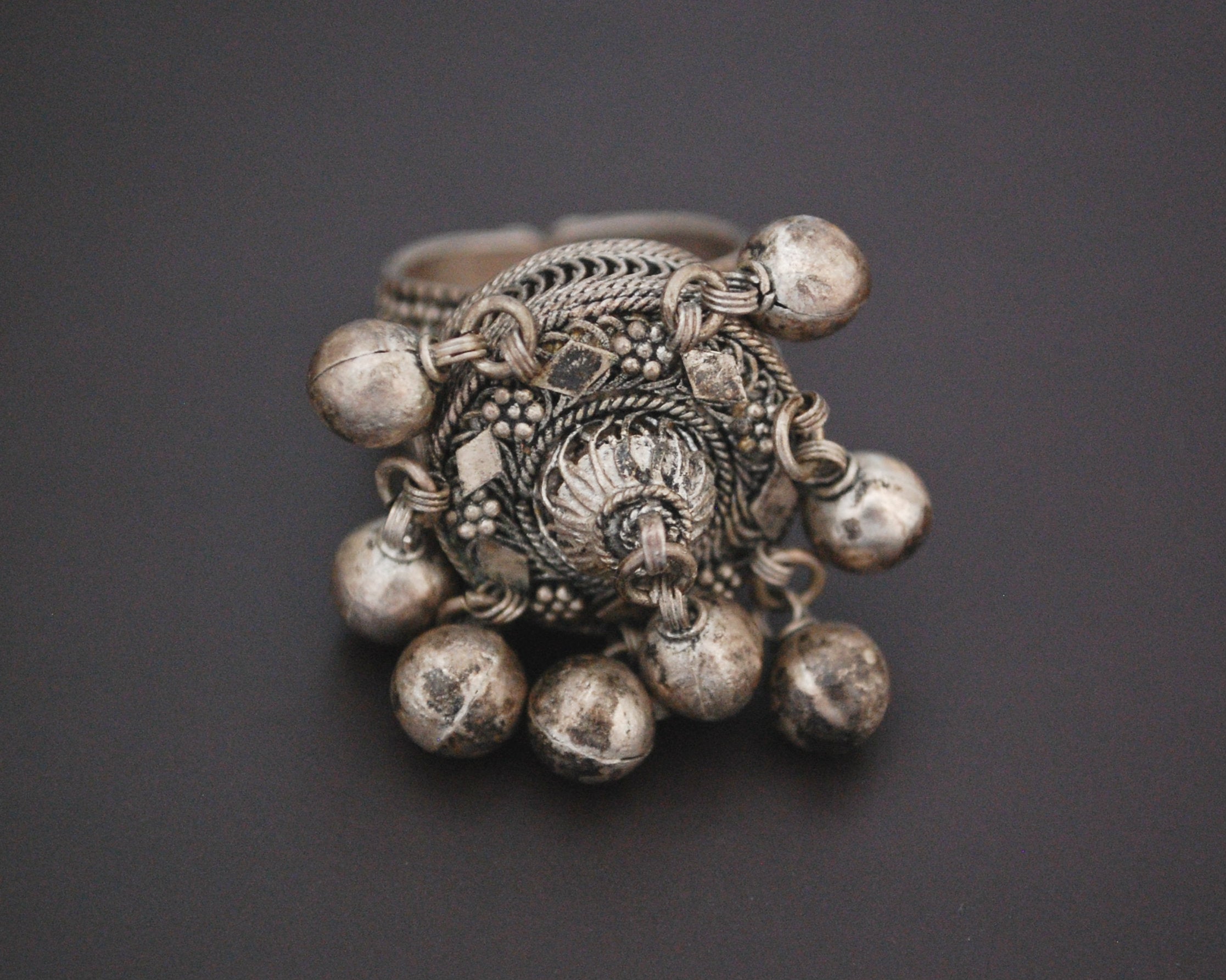 Yemeni Bedouin Ring with Bells - Size 7.25