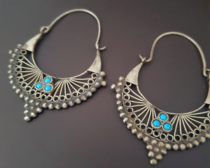 Afghani Earrings with Turquoise