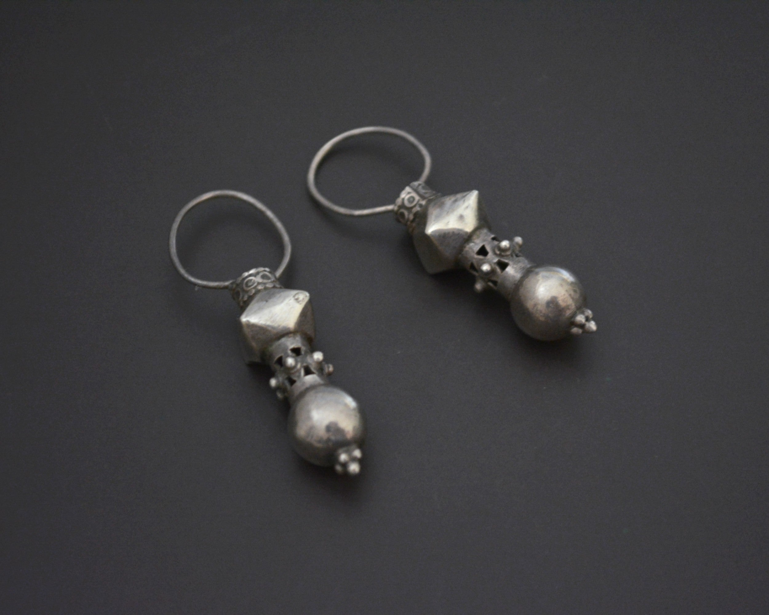 Old Rajasthani Silver Earrings