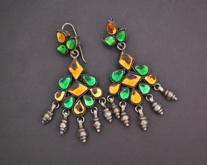 Rajasthani Earrings with Glass Inserts