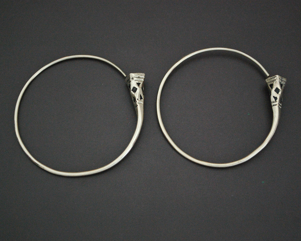 Tuareg Hoop Earrings - Thin and Medium Size