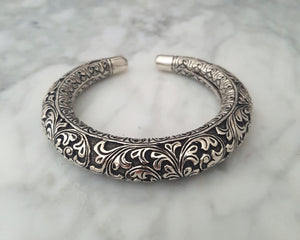 Rajasthani Silver Repoussee Bracelet
