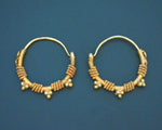 Reserved E. - Gujarati Gilded Silver Hoop Earrings