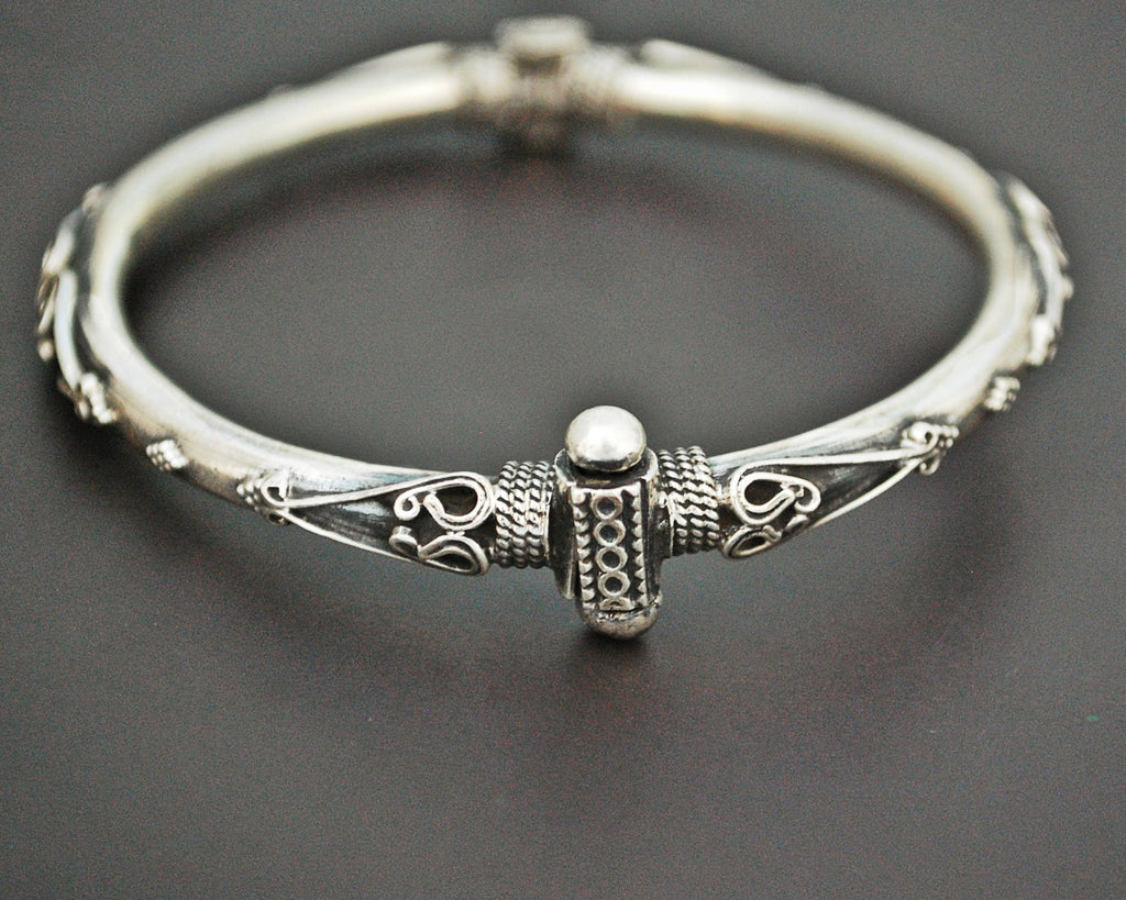 Indian Hinged Silver Bracelet