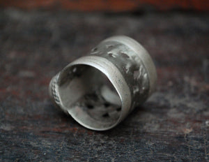 Afghani Old Silver Carnelian Ring - Size 8