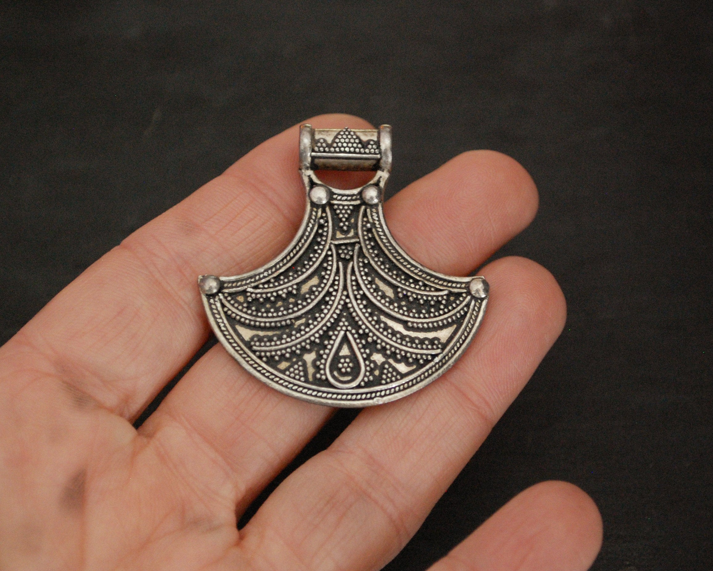 Ethnic Rajasthani Silver Pendant