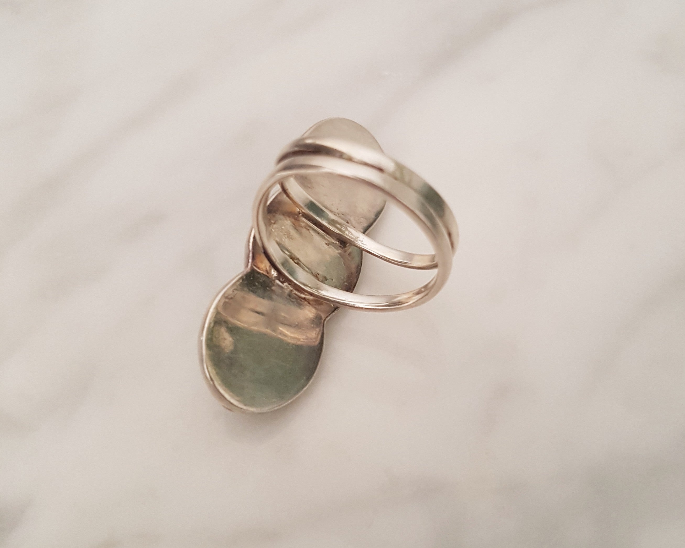 Ethnic Turquoise Ring from Bali - Size 7.75