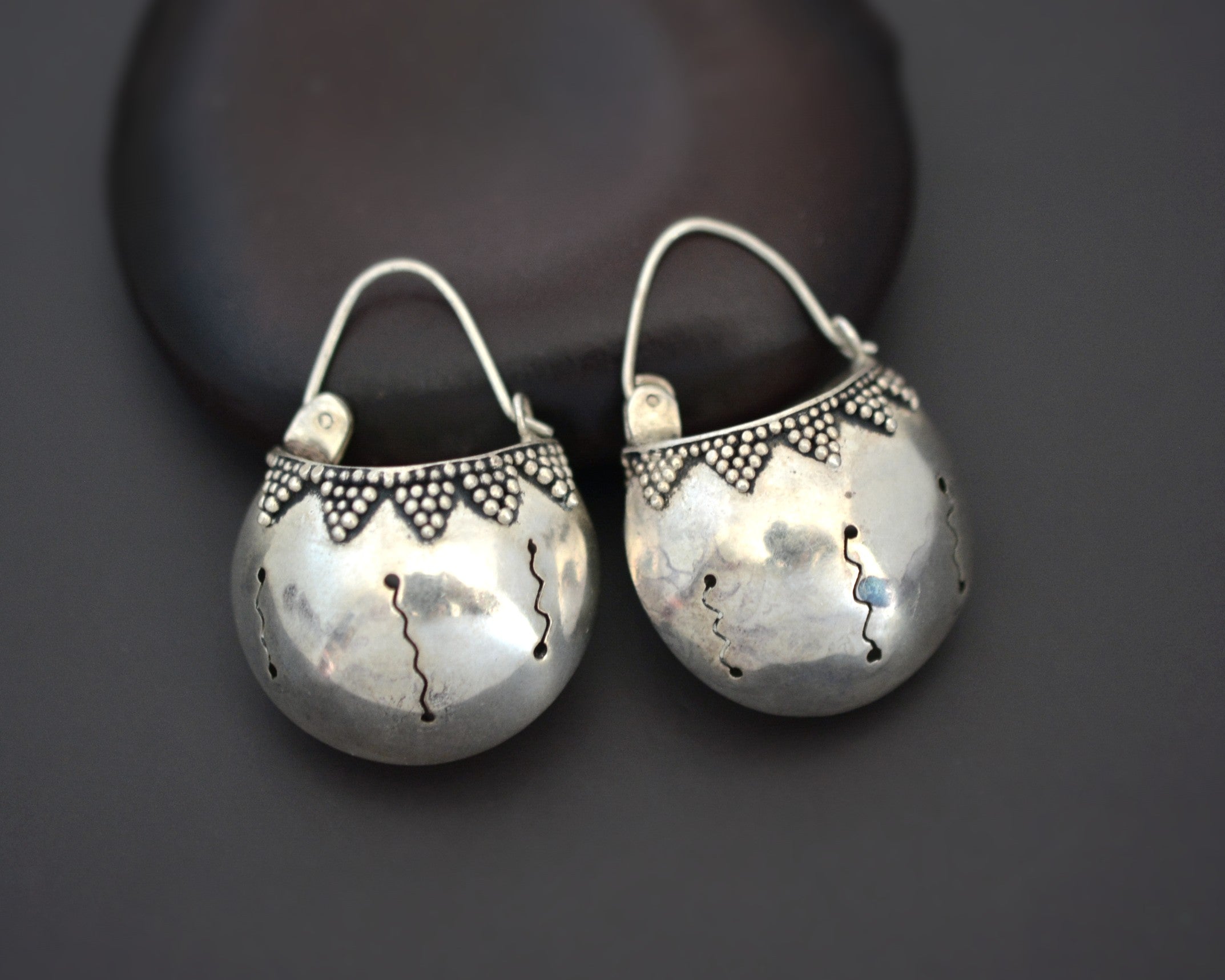 Ethnic Ornamented Basket Earrings