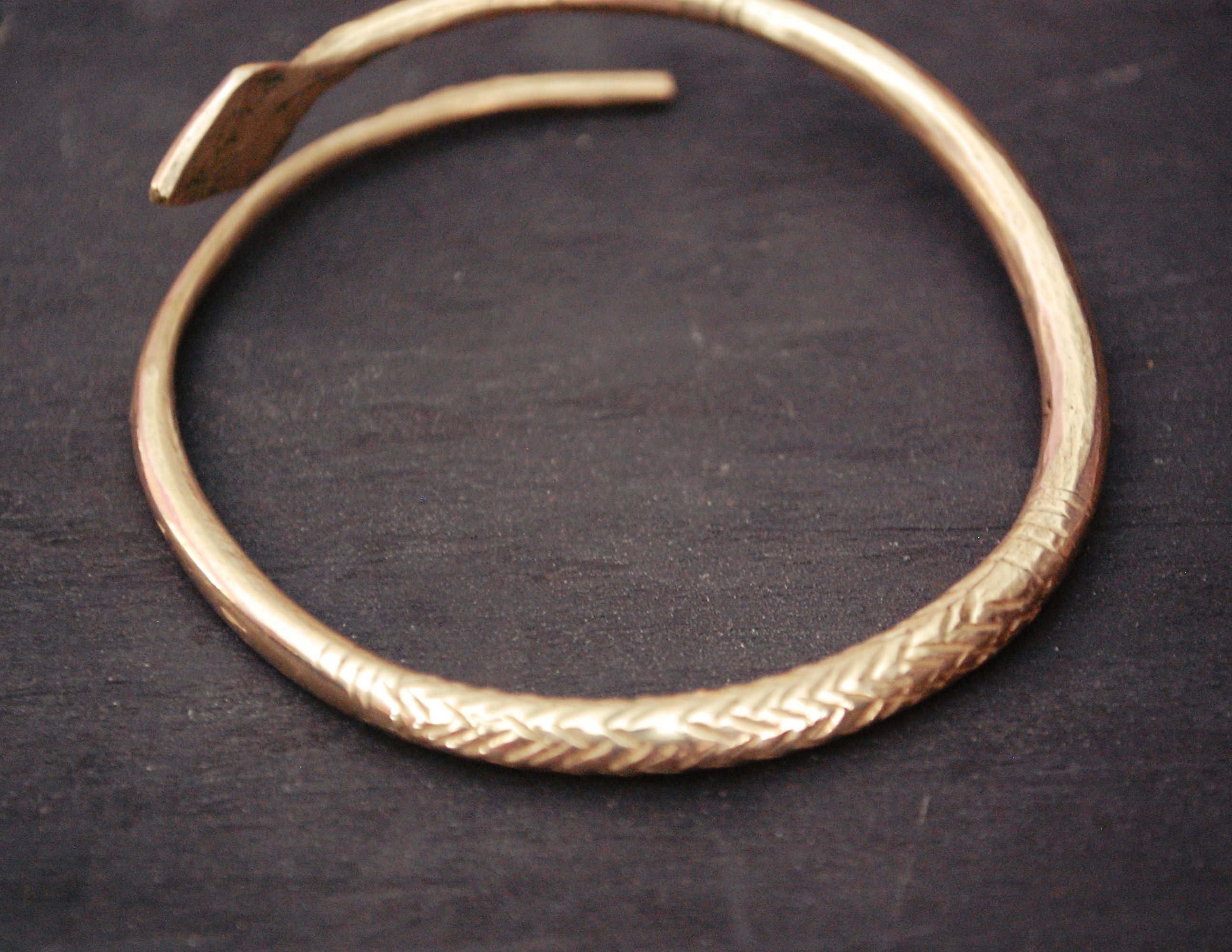 Fulani Snake Brass Bracelet