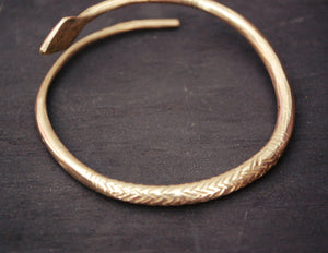 Fulani Snake Brass Bracelet