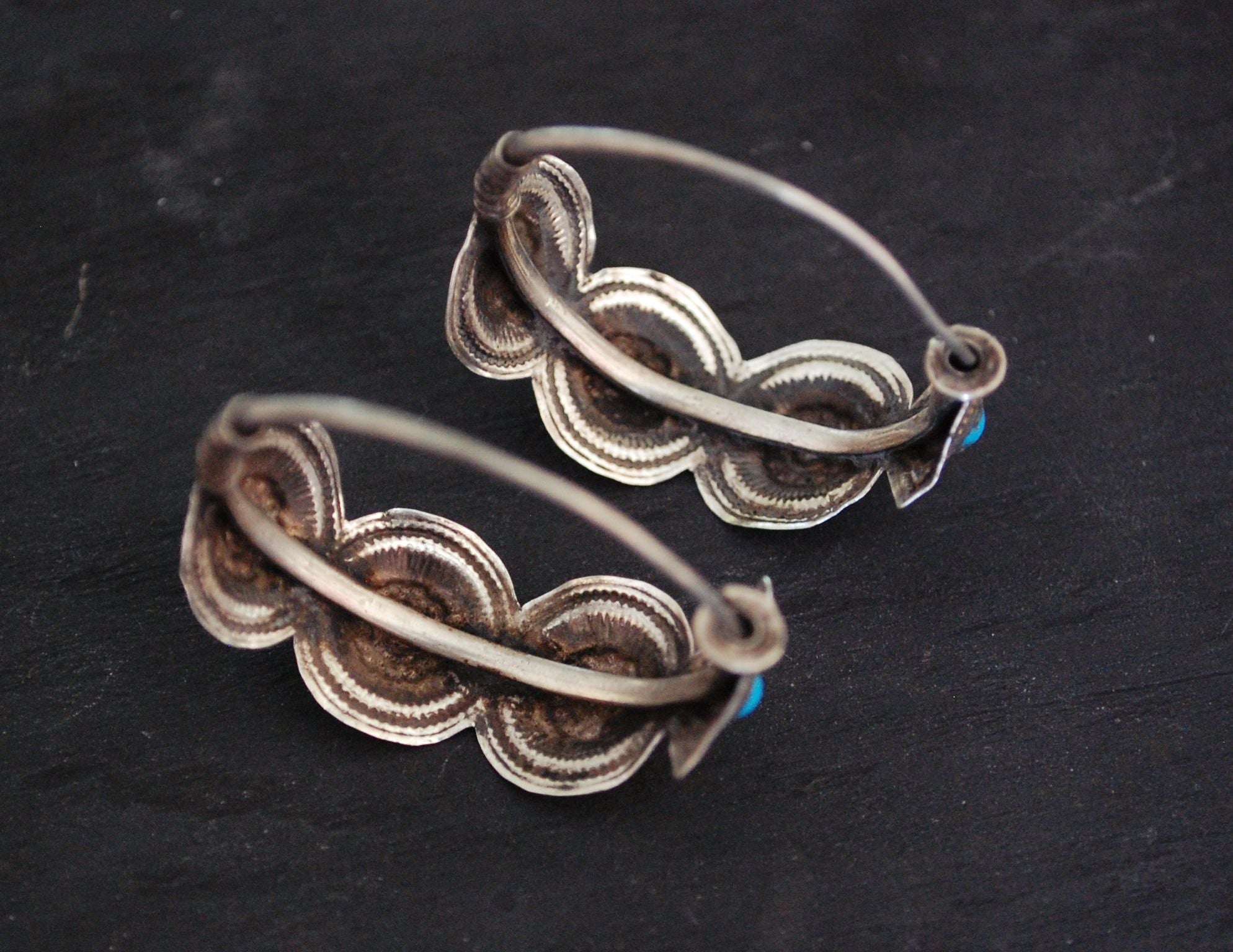 Antique Afghani Tribal Hoop Earrings