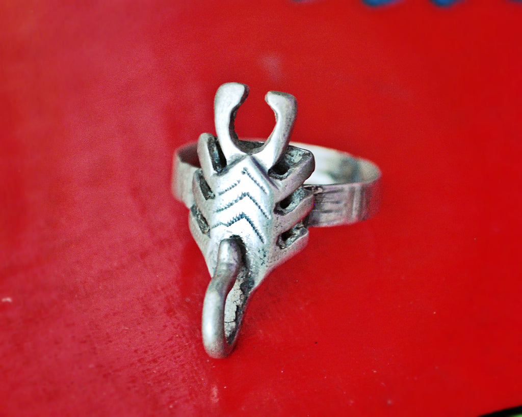 Old Tuareg Scorpion Ring - Size 10.5 - Rare