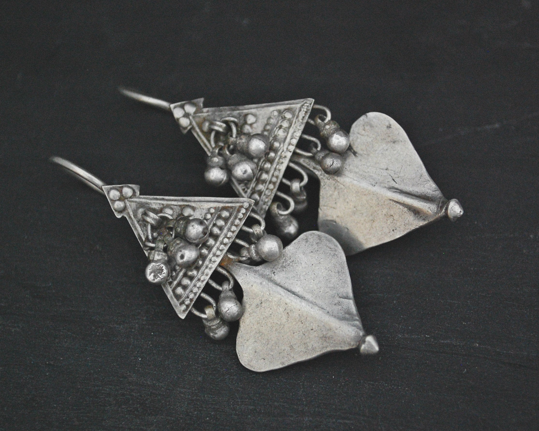 Rajasthani Tribal Silver Earrings