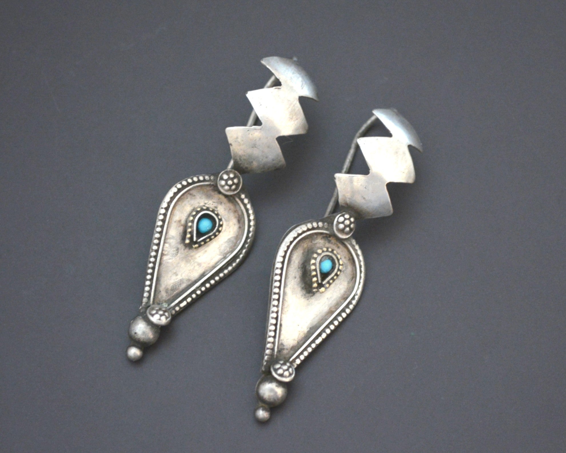 Afghani Earrings with Turquoise