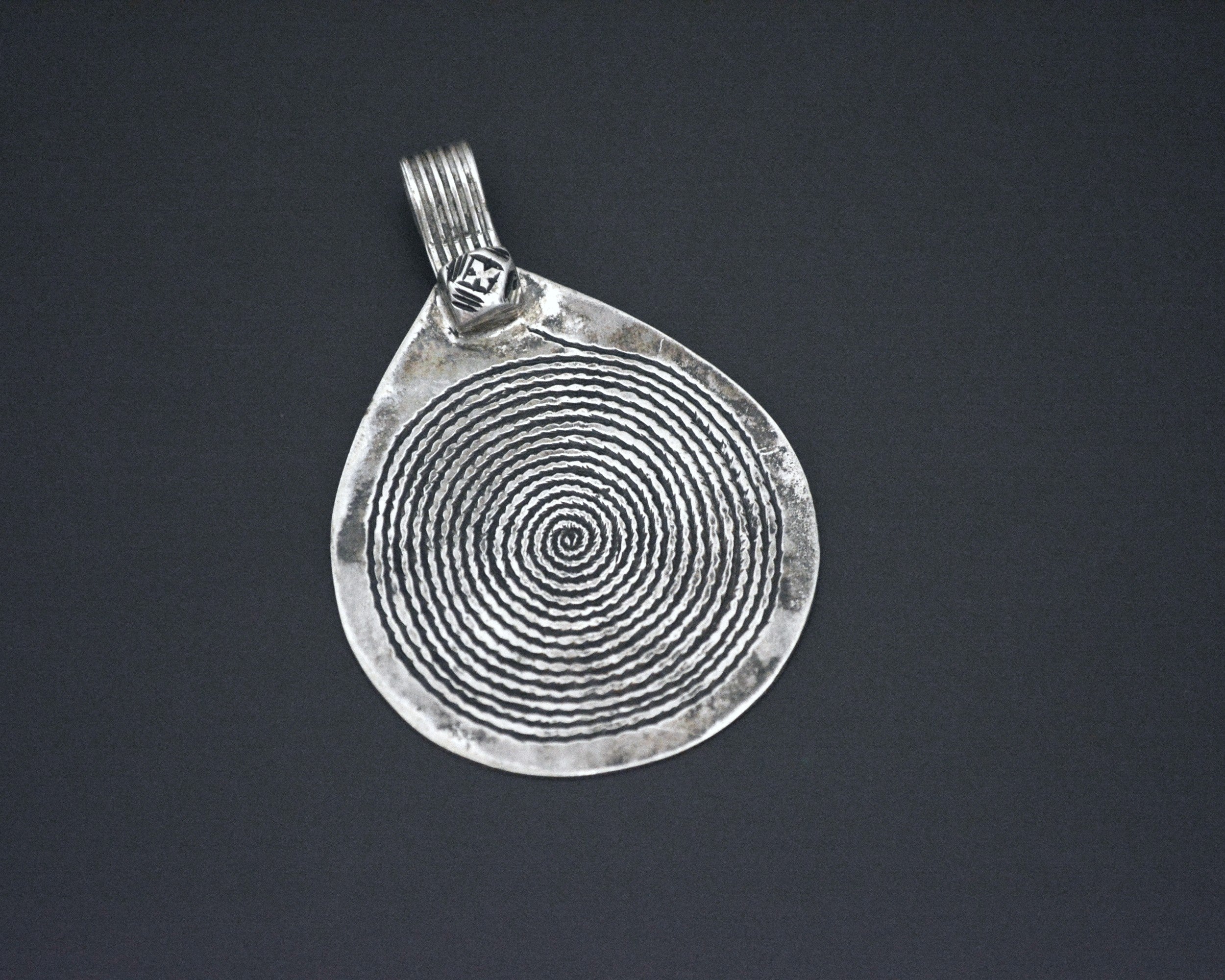 Large Berber Spiral Pendant from Morocco