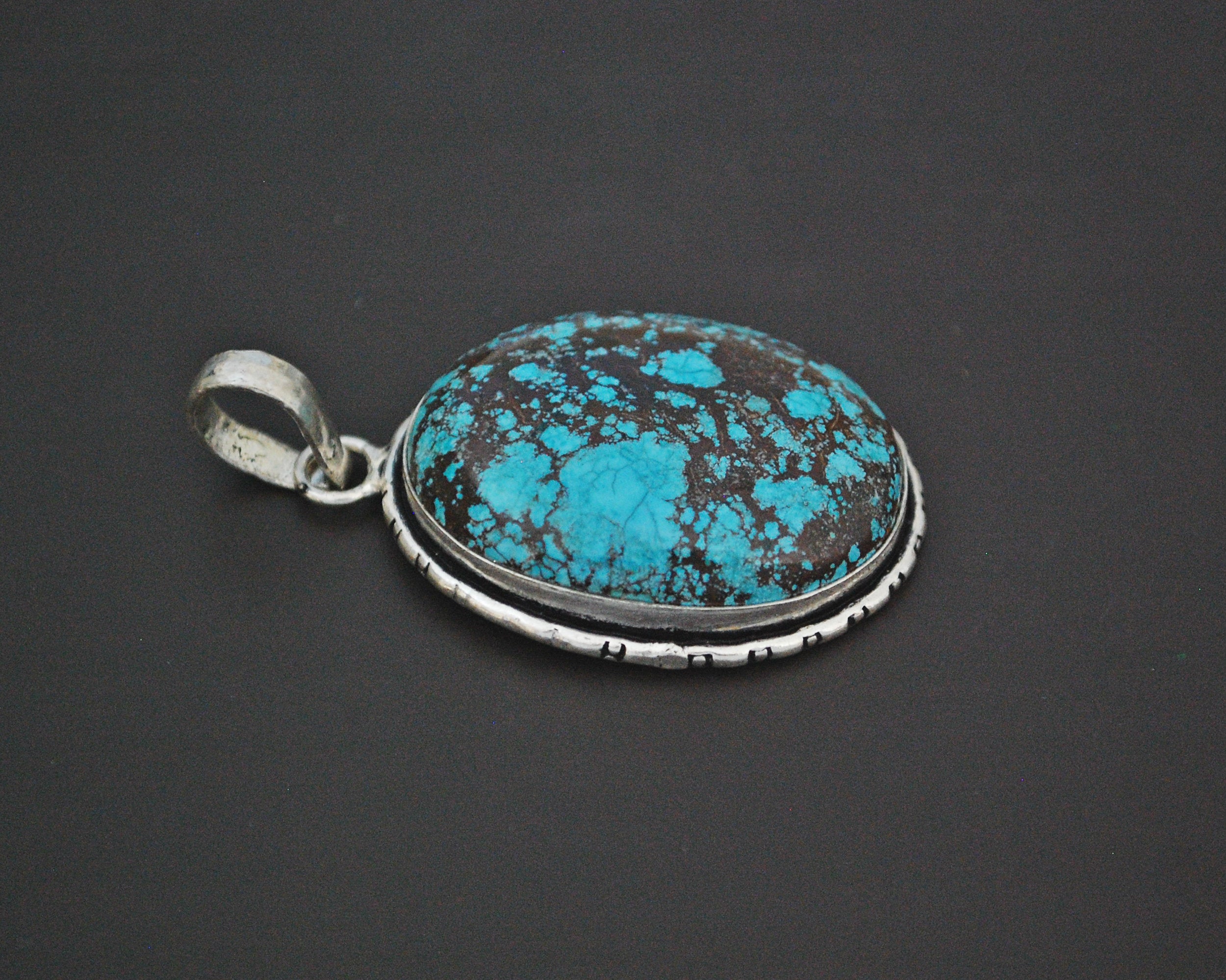 Large Turquoise Pendant from India