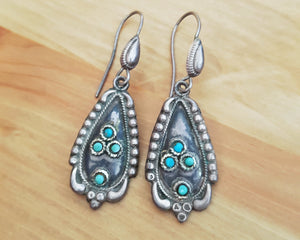 Older Turquoise Earrings from Nepal