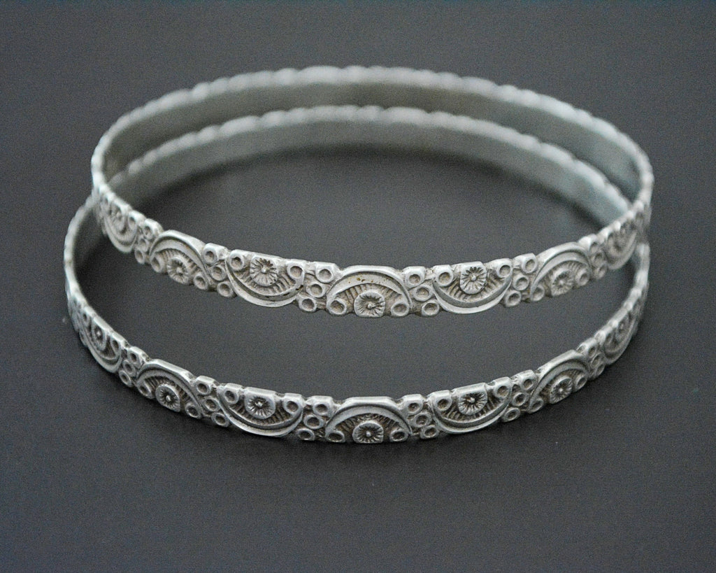 Rajasthani Silver Bangle Bracelet - MEDIUM
