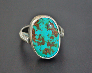 Ethnic Persian Turquoise Ring - Size 7