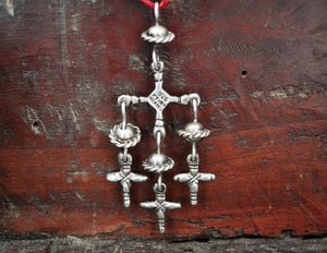 Yalalag Silver Cross Pendant - Mexican Jewelry