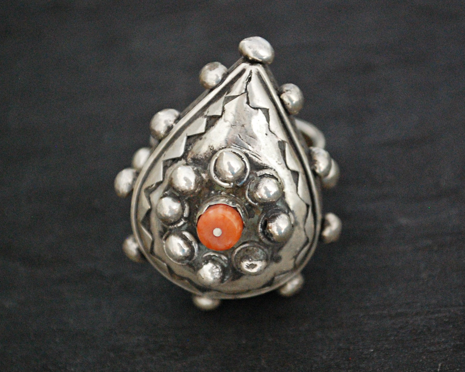 Gorgeous Berber Coral Ring - Size 8