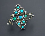 Ladakh Turquoise Ring with Bells - Size 9.5