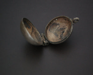 Indian Silver Box Container Pendant