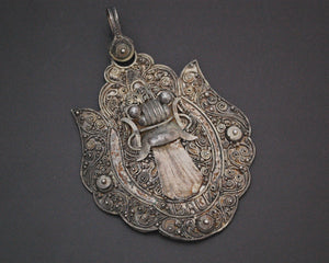 Old Silver Barong Pendant from Bali