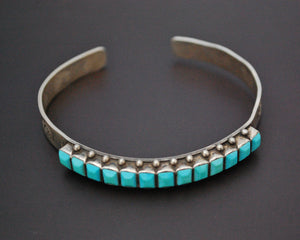 Signed Zuni Turquoise Cuff Bracelet - XSMALL - Signed Ernest and Vivnita Bewanika