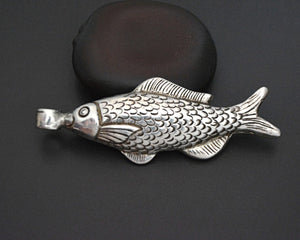 Large Nepali Silver Fish Pendant