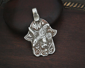 Old Berber Eagle Hamsa Pendant
