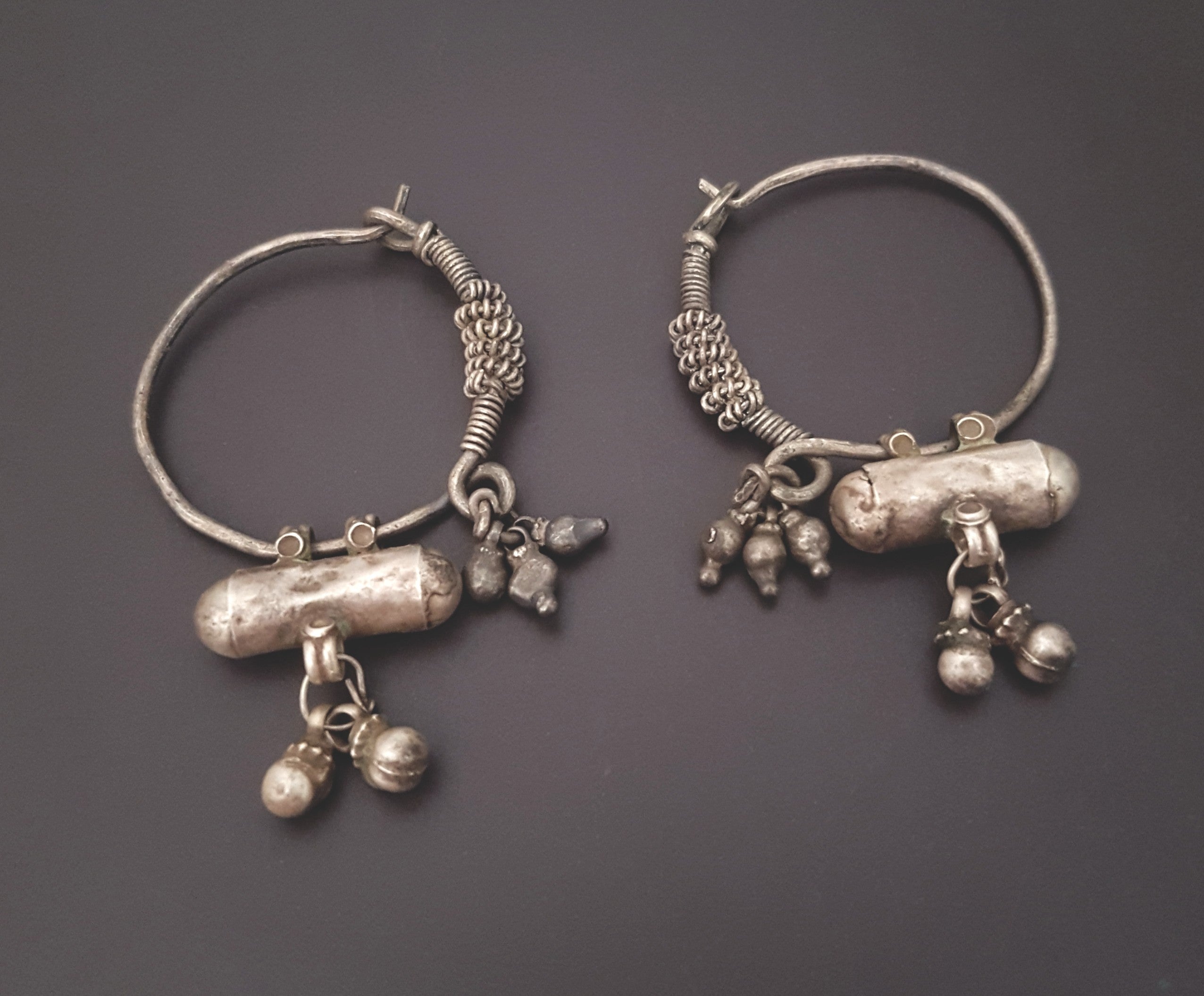 Tribal Indian Hoop Earrings with Taviz