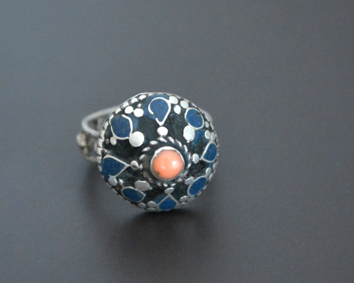 Old Afghani Coral Ring - Size 6