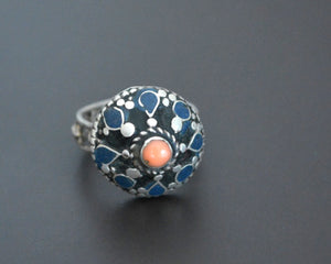 Old Afghani Coral Ring - Size 6