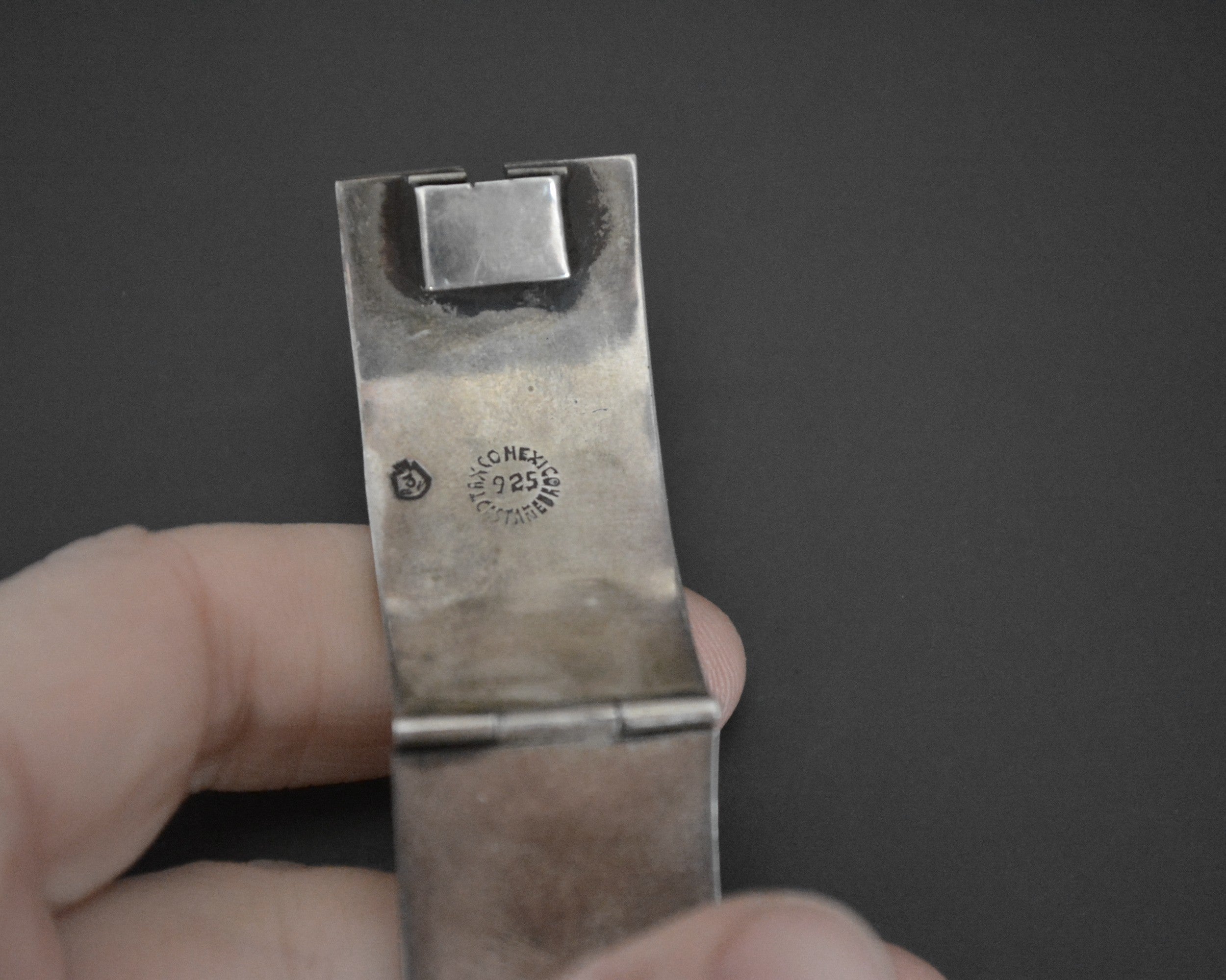 Mexican Taxco Link  Cuff Bracelet